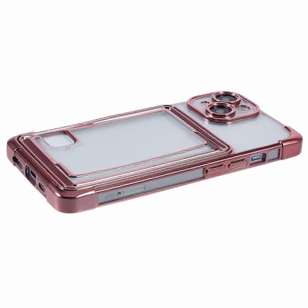 För iPhone 14 Plus Fodral Kortplats Galvanisering TPU Telefonfodral