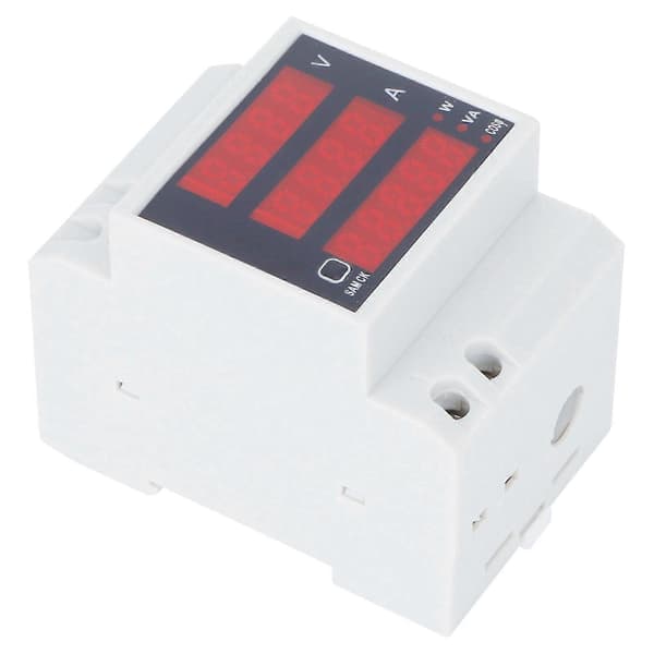 DinRail Spenning Strømmåler Digital Multifunksjonell Effektfaktor Tester AC200-450V