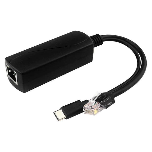 POE Splitter for Raspberry Pi5/5 Generasjon 5V 4A Type-C Grensesnitt Gigabit Ethernet Power over Ethe