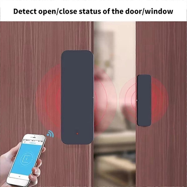 Tuya Wifi Dörrsensor Fönster Inbrottsskydd Magnetisk Sensor Larm Smart Life för APP Fjärrkontroll