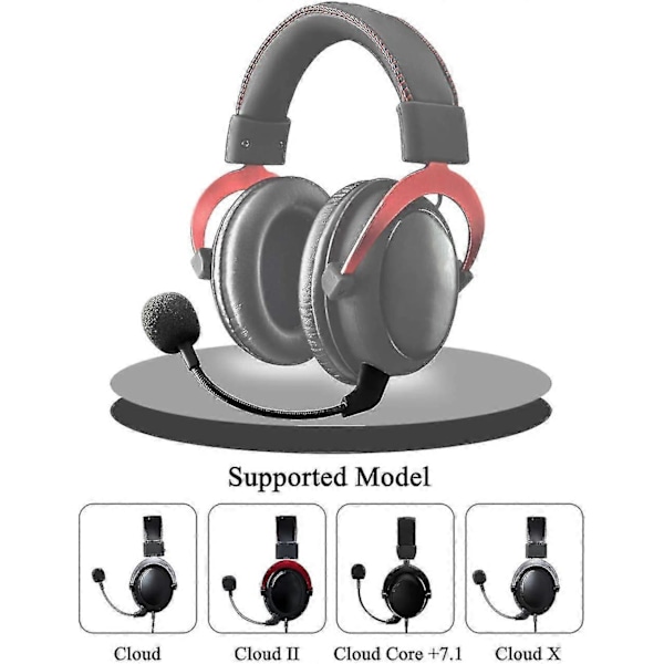 Erstatningsmikrofon Kompatibel Med Gaming Headset For Cloud, Cloud Ii, Cloud Core +7.1, Cloud X (10cm / 3.93inch)