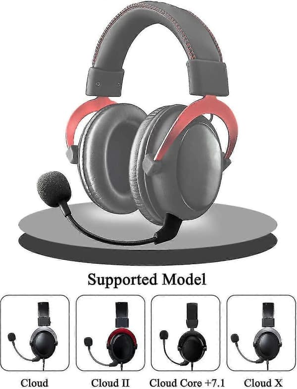 Udskiftningsmikrofon Kompatibel Med Gaming Headsets Til Cloud, Cloud Ii, Cloud Core +7.1, Cloud X (10cm / 3.93inch)