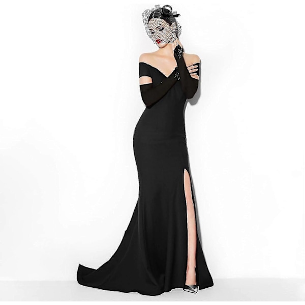 Fascinator - Lange Satin Opera Hansker For Kvinner