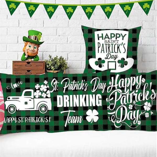 St. Patrick's Day Hemkudde Överlevde Familj Kuddvar Örngott