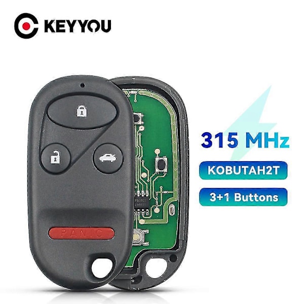 315mhz 3 Knapper Nøglefri Fjernbetjening Bilnøgle Sender Key Kobutah2t Til Honda Accord 1998 1999 2000 2001 2002