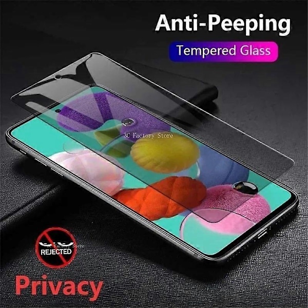 Personvernskjermbeskytter for Xiaomi Redmi Note 9S Anti-spion herdet glass
