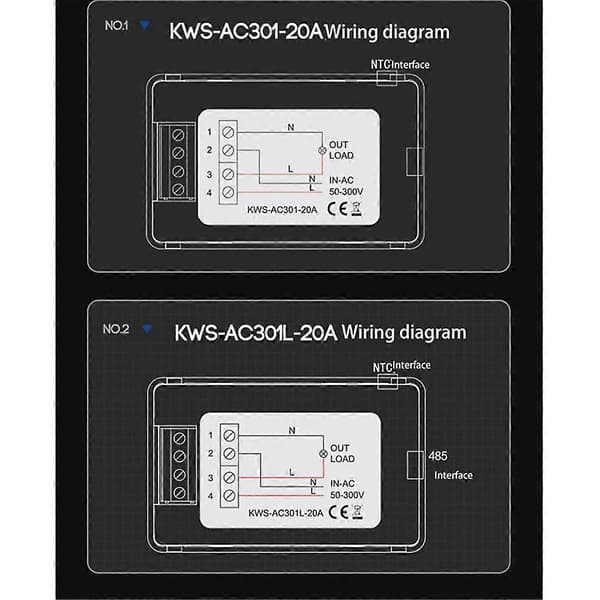 Digitalt Display Strøm Voltmeter 50-300v AC Wattmeter Multifunksjonell Elektrisk Måler Strømdetektor AC 20a
