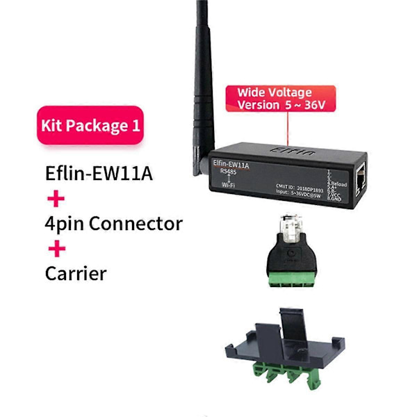 Seriellport RS485 til WiFi Enhetsserver Modul Konverter - EW11A Modbus Protokoll Dataoverføring Via WiFi