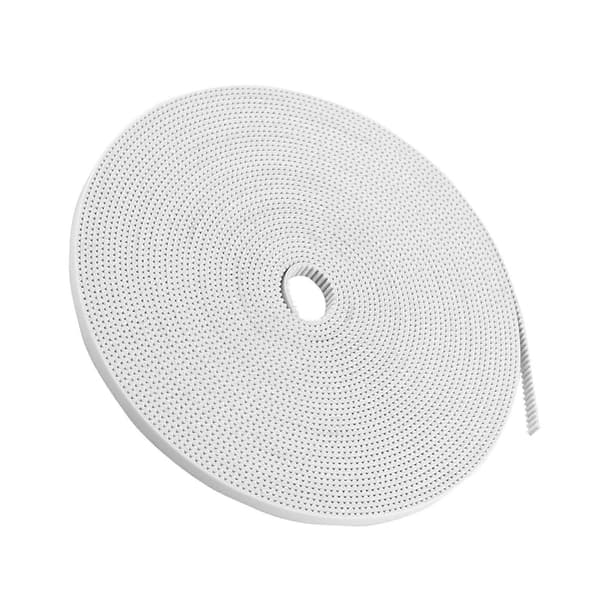 10M Hvid Åben Tandrem Bredde 6mm PU med Stålkerne 3D Printer Tilbehør YEMAA