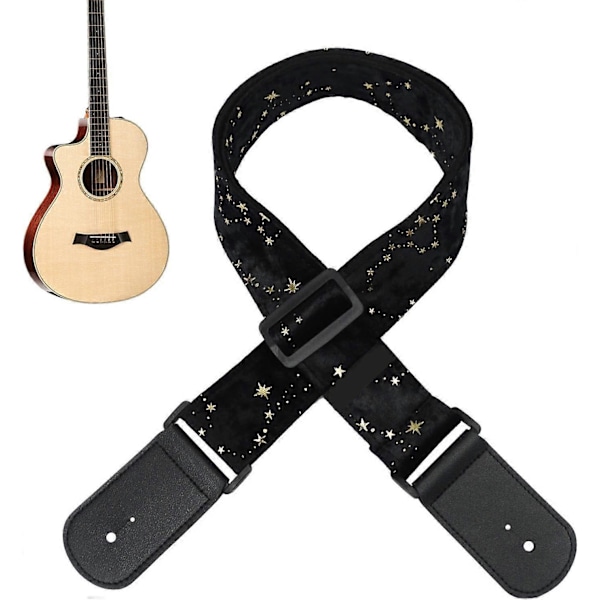 Gitarrband för Barn | Sammet Basband | C Gitarrbälte Justerbart Gitarrband