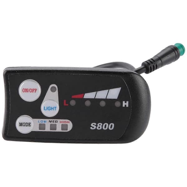 Elektrisk Cykel 36V48V S800 LED LCD Mätare Kontrollpanel Display för Ebike Controller 5 Pin Vattentät Kontakt