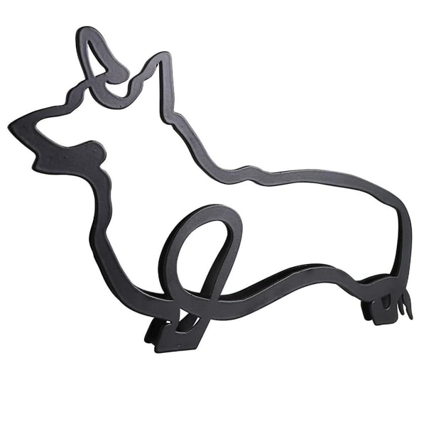 Metal Dog Minimalistisk Kunst Vegg Skulptur, Minimalistisk Dog Line Vegg Art, Modern Minimalistisk Hjem Dekor