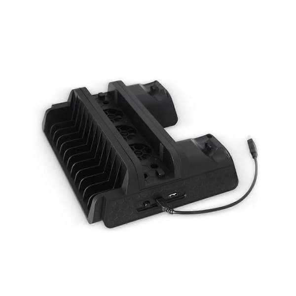 til SLIM PRO Multifunktionel Bærbar Kølebase Køleventilator + Diskholder + Dobbelt Oplader