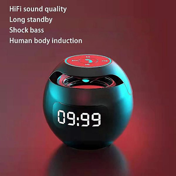 Trådlös Bluetooth-högtalare Hög volym Hög ljudkvalitet Mini Väckarklocka Student Uppladdningsbar Liten Högtalare Smart Subwoofer