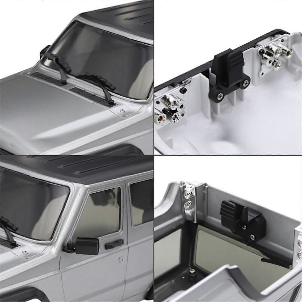 155mm Hjulbas Hardtop Kaross för 1/18 RC Crawler TRX4M Chassi Vit (Omålad)