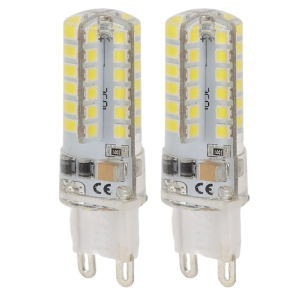 2 st Dimbar G9 LED-lampor 6000K Vitt Ljus för Taklampa 110V