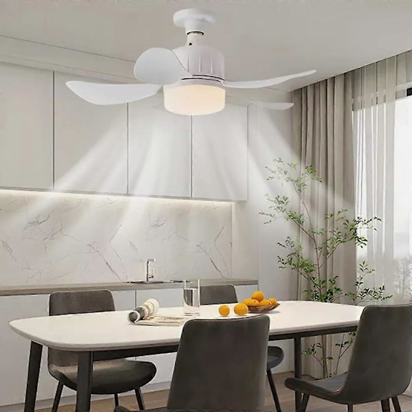 Moderne LED Loftventilator med Lys Dæmpbar E27 Soveværelse Stue Ventilator Lampe