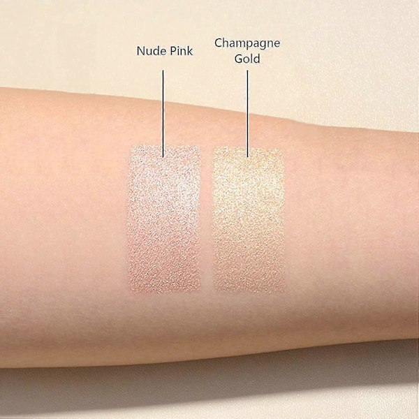 Skimmer Glitter Highlight Contouring Palett Naturlig Naken Glänsande Kontur Highlight Makeup Illuminator Highlighter Concealer Palett Med Borste