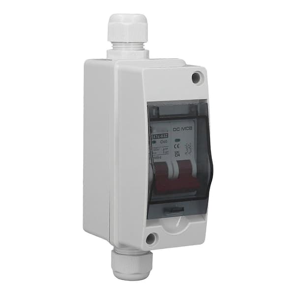 DC Strømbryter 2P 40A IP65 Vanntett 6KA Brytekapasitet DC Isolator Bryter for Solcelleanlegg 1000V YEMAA