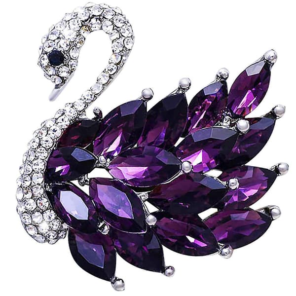 Krystal Svane Broche Dyr Broche Rhinestone Dyr Broche Til Kvinder og Piger