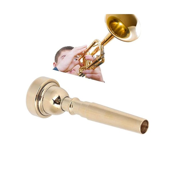 Metalltrumpetmunstycke, trumpetmunstycke, slitstarkt tillbehör för professionellt horninstrument i mässing