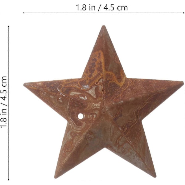150 stk. Rustne Metalstjerner Primitive Til Dekoration