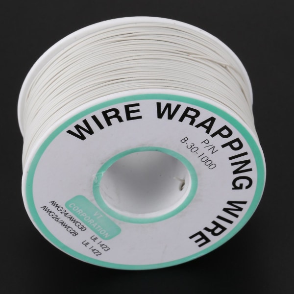 305 m vit PVC-belagd förtennad koppartråd Trådlindning 30awg kabelrulle
