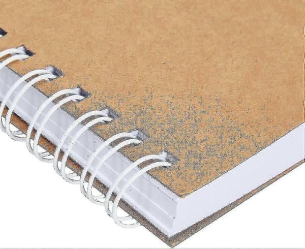 Mini Kraft Notesbøger, Ulinieret A6 Spiral 90-arks Almindelig Journal (3,5x5,5 tommer, 6-pak)-God