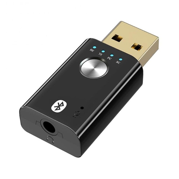 4-i-1 Trådløs USB Bluetooth 5.0-adapter 3,5 mm Jack Aux Bt Lydmottaker Sender for Bil TV S