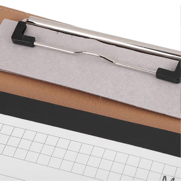 Multifunktionel A4 PU Business Dokument Konference Mappe Organizer Etui M/kortlommer Sort