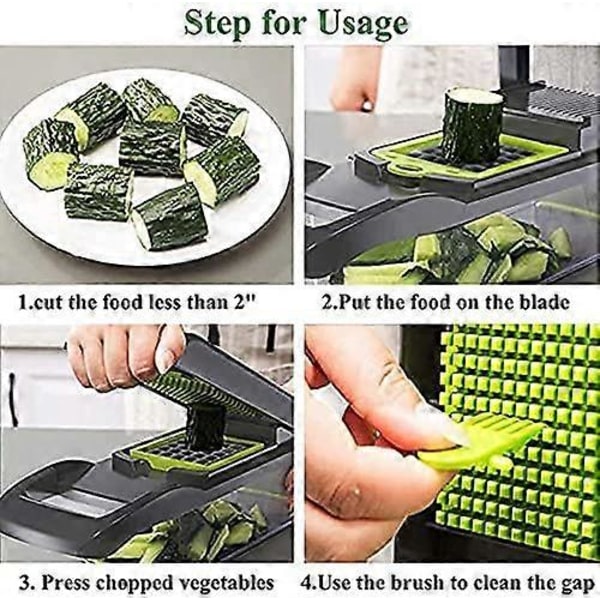 Multifunktionell Köksgrönsaksskärare, Grönsakshackare med Äggseparator, Rostfria Blad Bra för att Skära Frukt & Grönsaker