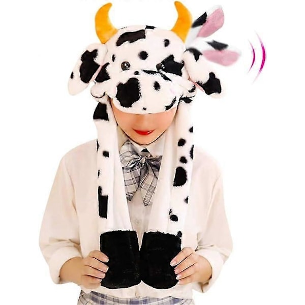 Öronhoppande Studsande Hatt Plysch Semester Cosplay Kostym Vit