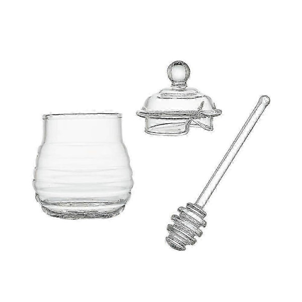 Glas Honningkrukke Med Dyp Transparent Honningpotte 265 ml, 9 Ounces