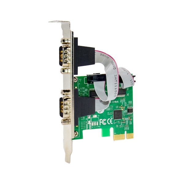 Utvidelseskort St316 Pcie X1 Ax99100 2s Db-9 Pin Rs232 Com Port Multifunksjonell Praktisk Utvidelse