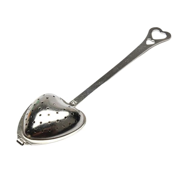 Hjerteformet te-infuser i rustfritt stål med slitesterk kryptert nettdesign for løs te, bedre te