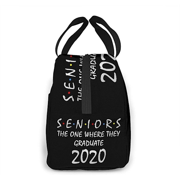 Seniors 2020 The One Where They Graduate Unisex Isolerende Lunsjpose Tote Bag Lunsjboks Kjøleposer for Utendørs/Arbeid/Universitet