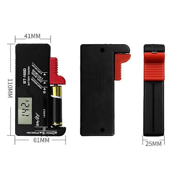 Batteritester digital universal 1.5V 9V AA Mignon Micro AAA Tester Batteri