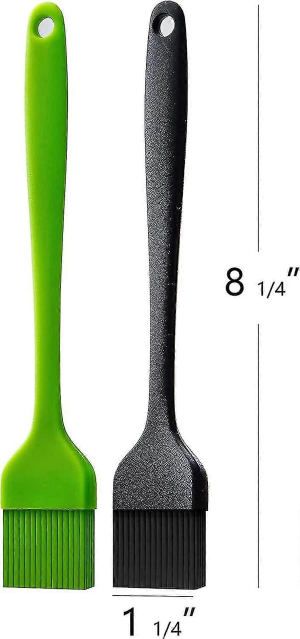 Silikonpensel for baking, matlaging, grill, smøring av olje, smør, saus, 2-pakning