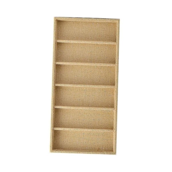 1 stk. 6-rums Brilleetui, Bril Organiser Sorteringsboks, Bril Display Smykke Organiser Bakke, B