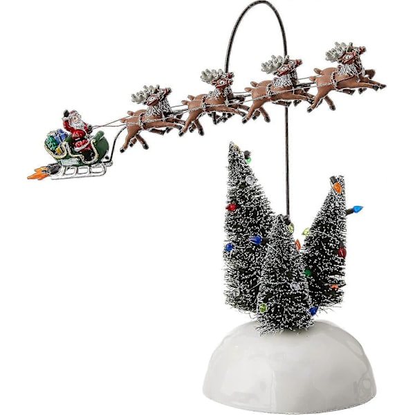 Christmas Vacation Village Animeret Brændende Slæde Tilbehørsfigur
