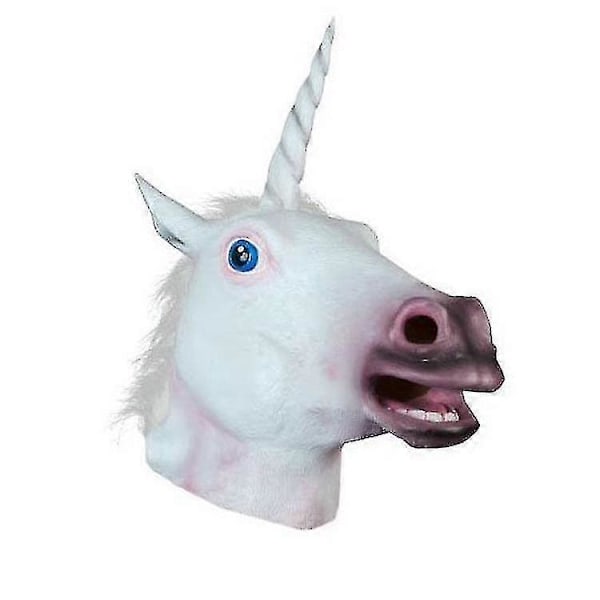 Halloween Yksisarvisnaamio Eläinpäähine Cosplay Lateksipuku