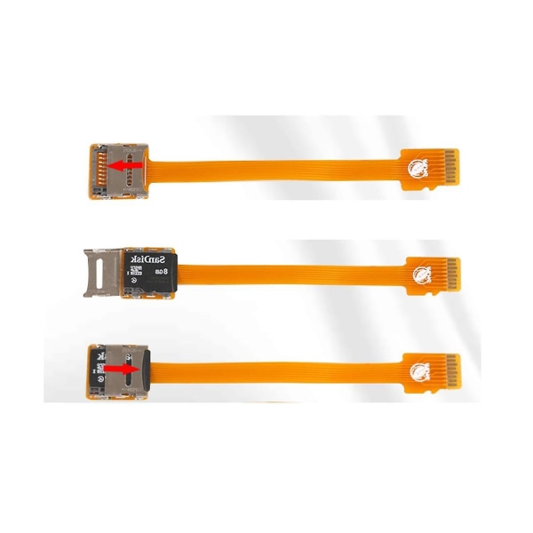 -sd / Tf Minneskort Kit Han till Hona Förlängningskabel Mjuk Ribon Flat Fpc Kabel Förlängare 10cm