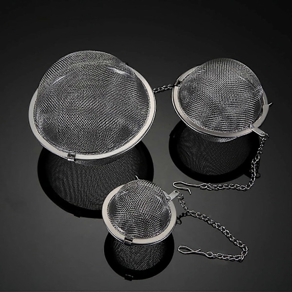 SBSG 2 STK. Te-infuser, Opgraderet 9 cm te-si, Premium te-infusere til løs te, te-brygger, te-kugle til te-smagssætning af krydderurter og krydderier