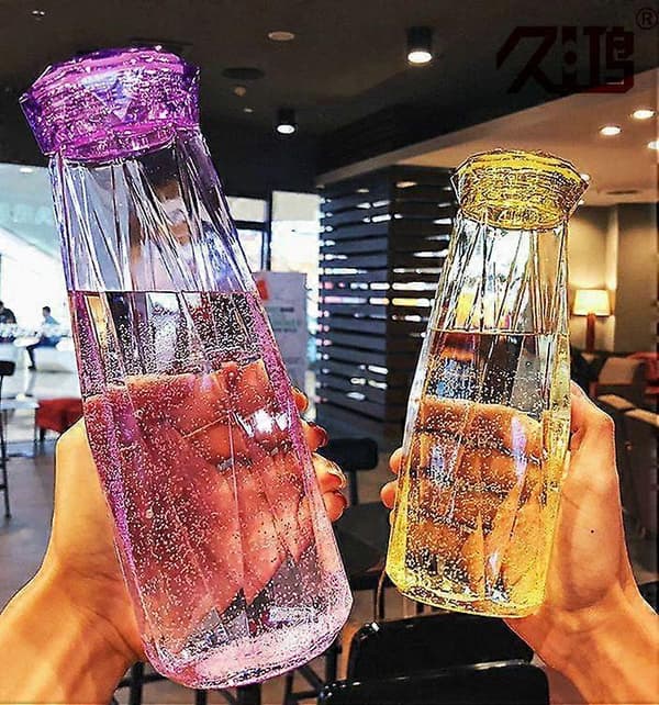 Kreativ Diamant Glas Vandglas Grøn 400ML