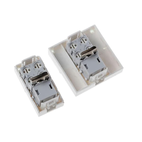 1-pack Cat3 Telefon Keystone Jack Telefon Keystone Kopplare Rj11 Cat3 Vit