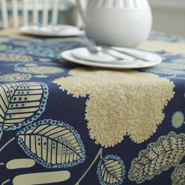 Bordsduk 100% Bomull Blommig Tryckt Rektangulär Inomhus Utomhus Spilltät Tygbordsduk För Vår Sommar Fest Picknick Bröllop Kök Heminredning