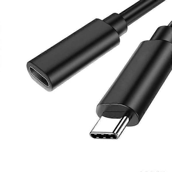 NY Typ C USB 3.1 Hane till USB-C Hona Förlängningsdatakabel Svart