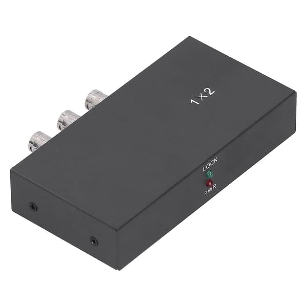 SDI Splitter Distributor Adapter 1 ind 2 ud 1080P Support SDHD3GSDI med LED-indikator 100240V (UK Stik)