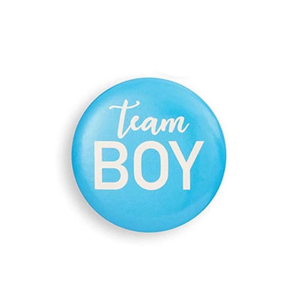 Gender Reveal Button Pin-24 kpl Pin Up -merkkitarvikkeet tytöille tai joukkuepojille, baby shower