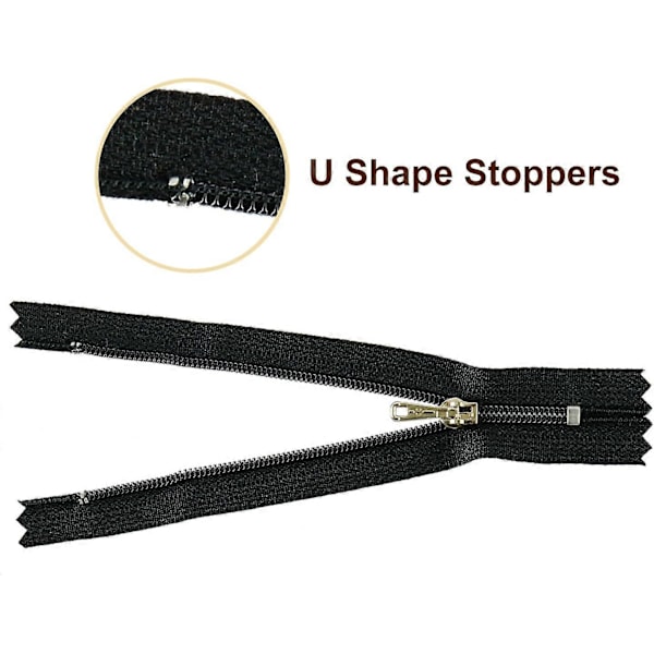80 st Dragkedjestopp, 4,2 mm U-formade Toppstopp Stängda Dragkedjor